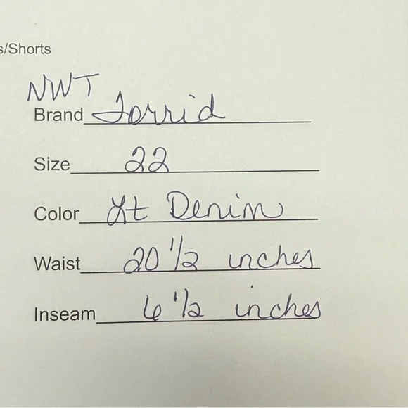 NWT Torrid Denim Shorts Women’s Plus Size | Light Wash Stretch Jean Shorts - Picture 7 of 7